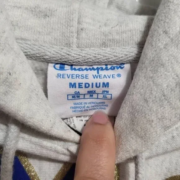 Champion Reverse Weave Hoodie Textured Logo Letters - Picture 3 of 7